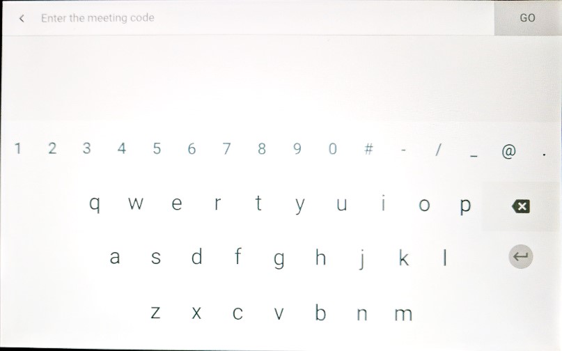 Enter Meeting code screenshot